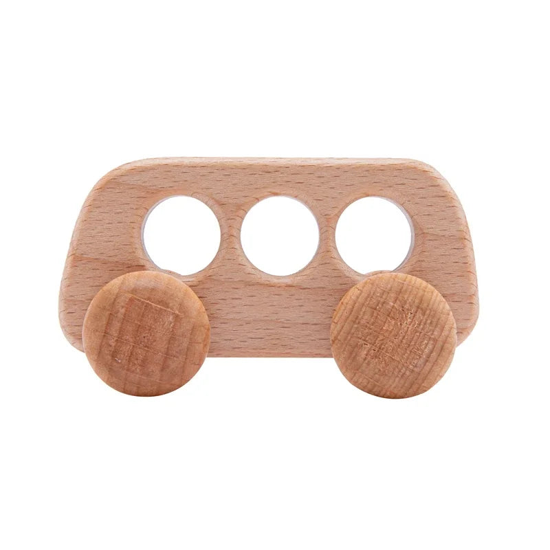 8 Pcs Wooden Dinosaur Cars Montessori Toys for Babies Baby Push Car Toys Wooden Toy Vehicles Development and Infant Grasping Montessori Toys
