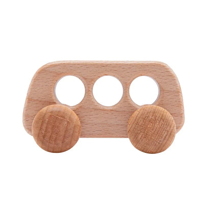 8 Pcs Wooden Dinosaur Cars Montessori Toys for Babies Baby Push Car Toys Wooden Toy Vehicles Development and Infant Grasping Montessori Toys