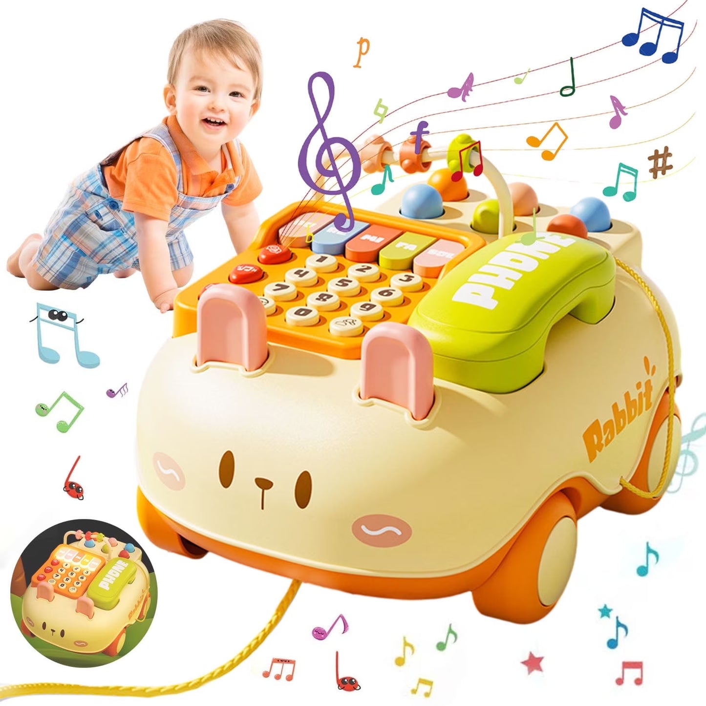 Toys for 1 Year Old, Baby Phone Toys, Infant Toys 6 to 12-18 Months, Early Toddler Education Toy Gift for 1 2 3 Year Old Boy Girl