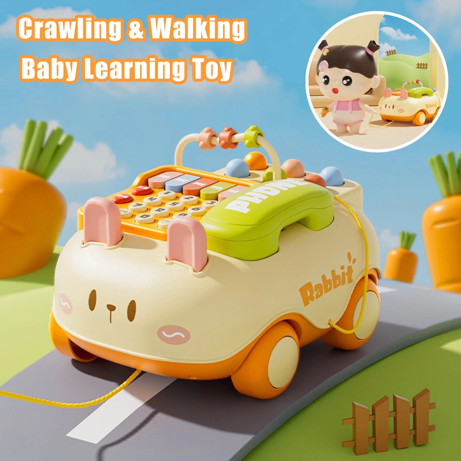 Toys for 1 Year Old, Baby Phone Toys, Infant Toys 6 to 12-18 Months, Early Toddler Education Toy Gift for 1 2 3 Year Old Boy Girl