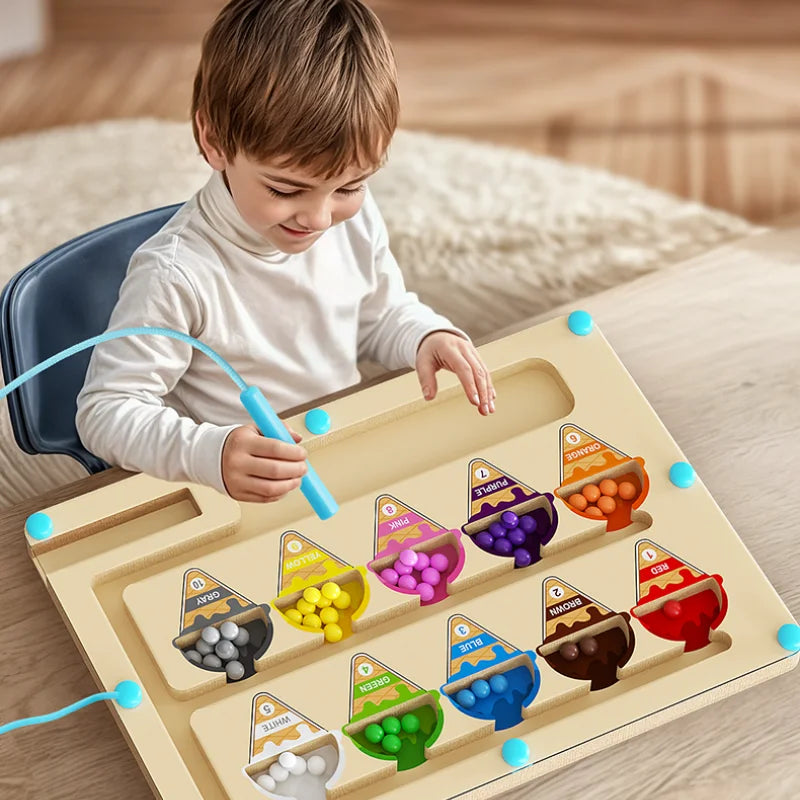 Toys Gifts for 2 3 4 5 Years Old Toddler Girls Boys, Magnetic Color and Number Maze Montessori Toys for 2+ Year Old Kids Birthday Learning Quiet Travel Toy