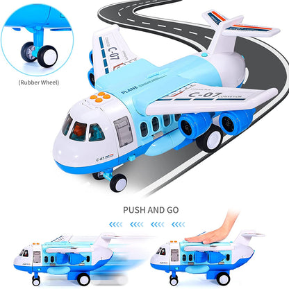 IHAHA Boy Toys Gifts for 2 3 4 5 6 Year Old, Airplane Toy with Smoke, Light
