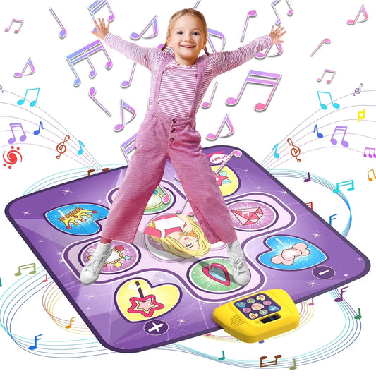 Dance Mat Toys for 3-10 Year Old Girls,5 Game Modes Including 3 Challenge Levels,Christmas Birthday Gifts for 3-8 Year Old Girls