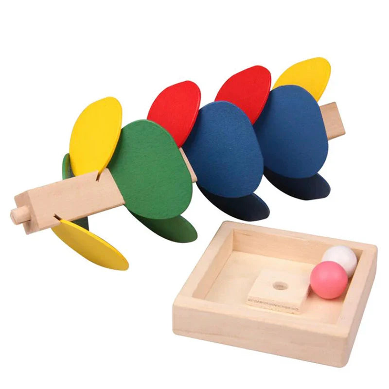 Wooden Music Tree Toy for Kids, Marble Ball Run Track Game for Toddlers, Marble Tree Educational Montessori Toy Boy Girl Gifts