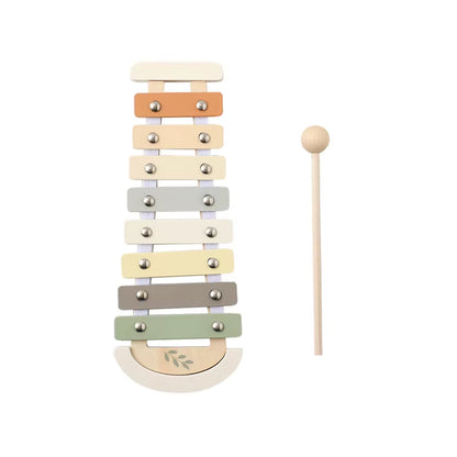 Montessori Wooden Toy Multicolor Xylophone Bell Beads Drum Column Musical Instrument Toy Kid Educational Musical Instrument Gift