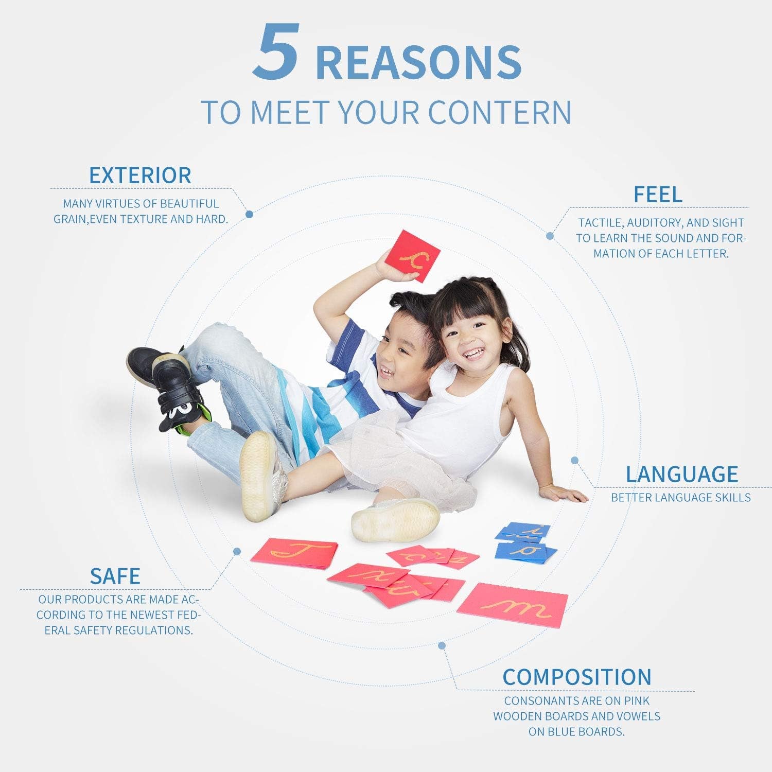 Cursive Lower Case Sandpaper Letters-Wooden Movable Alphabet without Box Preschool Spelling Language Learning Materials for Kids (Lower Case Cursive)